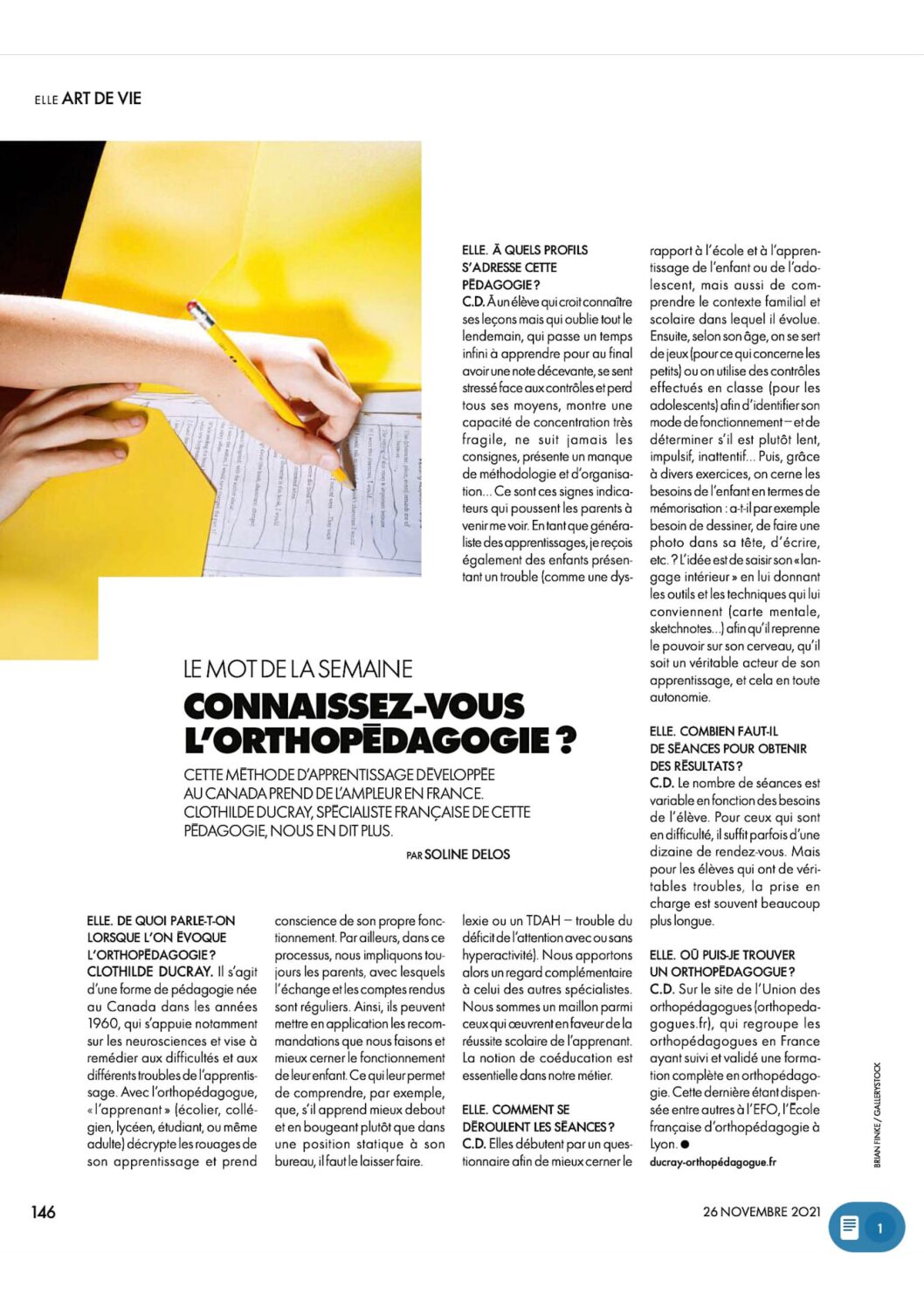Article ELLE–Connaissez-vous-l-orthopedagogie
